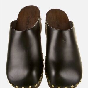 KHAITE ICONIC Black Leather Clogs with Studded Details PRISTINE INE BOX 37